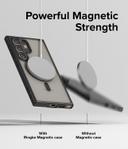 كفر حماية سامسونج اس 24 الترا مع ماج سيف شفاف وأسود مت رينجكي Ringke Fusion Bold Magnetic Compatible with Samsung Galaxy S24 Ultra Case - SW1hZ2U6MzE4OTM4MQ==