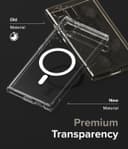 Ringke Fusion Magnetic Case Compatible with Samsung Galaxy S24 Ultra, [Strong Magnet][Compatible with MagSafe] Transparent PC Hard Back Shockproof Soft TPU Bumer Phone Cover- Clear