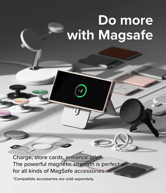 كفر حماية  سامسونج اس 24 الترا  سيليكون مع ماج سيف زهر رملي رينجكي Ringke Silicone Magnetic Compatible with Samsung Galaxy S24 Ultra Case