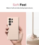 كفر حماية  سامسونج اس 24 الترا  سيليكون مع ماج سيف زهر رملي رينجكي Ringke Silicone Magnetic Compatible with Samsung Galaxy S24 Ultra Case