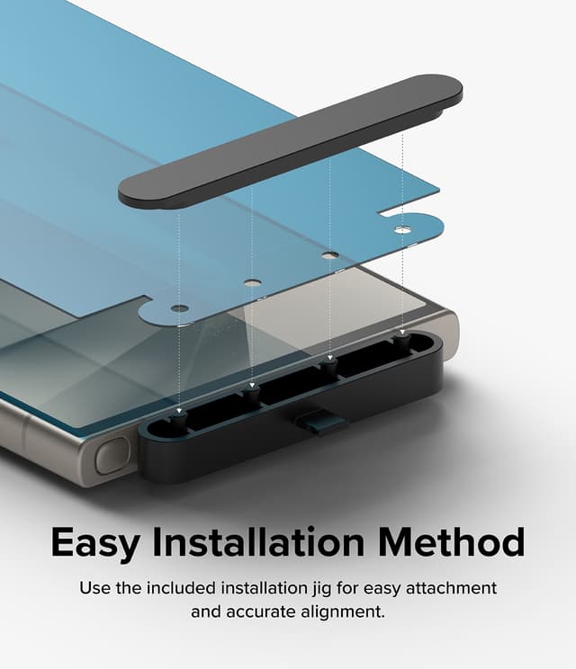 لاصقة حماية الشاشة لهاتف سامسونج اس 24 الترا 5 جي قطعتين رينجكي  Ringke Dual Easy Film for Samsung Galaxy S24 Ultra 5G Screen Protector