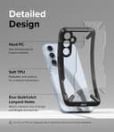 كفر حماية سامسونج غالاكسي اي 35 / 5 جي أسود وشفاف رينجكي Ringke Fusion-X Case Compatible with Samsung Galaxy A35 5G