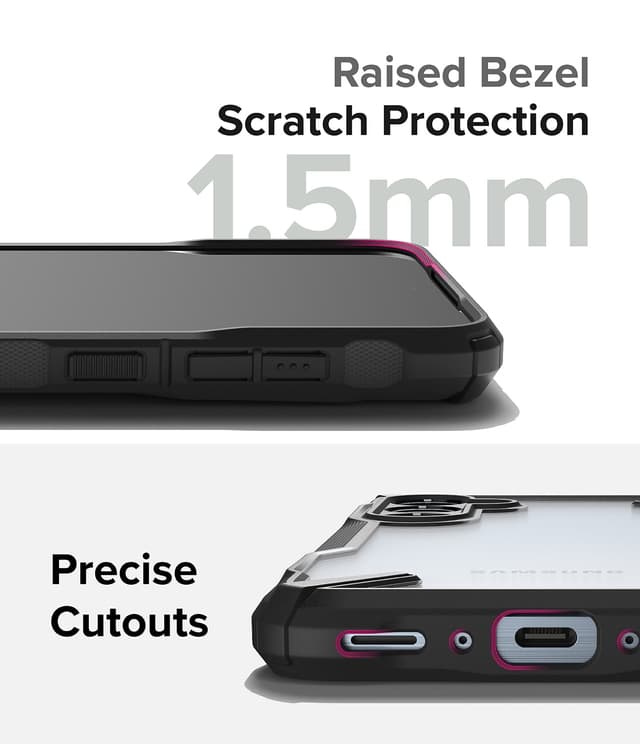 كفر حماية سامسونج غالاكسي اي 35 / 5 جي أسود وشفاف رينجكي Ringke Fusion-X Case Compatible with Samsung Galaxy A35 5G