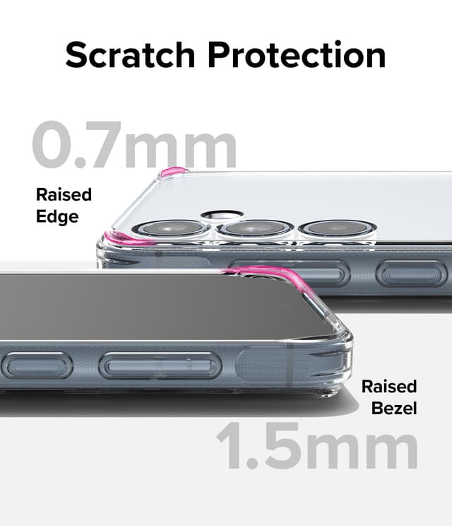 كفر حماية سامسونج اي 55 / 5 جي شفاف رينجكي Ringke Fusion Case Compatible with Samsung Galaxy A55 5G Clear