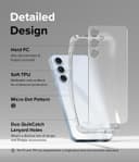 كفر حماية سامسونج اي 55 / 5 جي شفاف مت رينجكي Ringke Fusion Case Compatible with Samsung Galaxy A55 5G Matte Clear