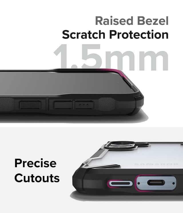 Ringke Fusion-X Case Compatible with Samsung Galaxy A55 5G ,[Military-Grade Protection] Anti-Scratch Advanced Rugged Heavy Duty Bumper Phone Case - Black