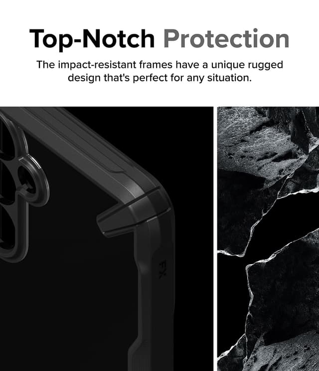 Ringke Fusion-X Case Compatible with Samsung Galaxy A55 5G ,[Military-Grade Protection] Anti-Scratch Advanced Rugged Heavy Duty Bumper Phone Case - Black