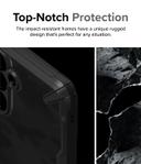 كفر حماية سامسونج اي 55 مع ماج سيف أسود مموه رينجكي Ringke Fusion-X Case Compatible with Samsung Galaxy A55 5G