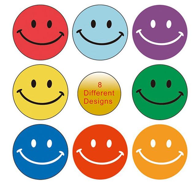 رول ملصقات للرسائل وصناديق الهدايا 1000 قطعة واونكت Wownect Color Full Smileys Stationary Stickers Round 500 Pcs Labels - SW1hZ2U6MzE4Njk3Mw==