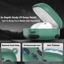 O Ozone Case Compatible with Samsung Galaxy Buds FE/Galaxy Buds 2 Pro/Galaxy Buds 2/ Galaxy Buds Pro/Galaxy Buds Live Case, 3D Game Console Design Silicone Protective Cover with Keychain- Green