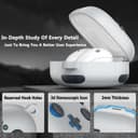 O Ozone Case Compatible with Samsung Galaxy Buds FE/Galaxy Buds 2 Pro/Galaxy Buds 2/ Galaxy Buds Pro/Galaxy Buds Live Case, 3D Game Console Design Silicone Protective Cover with Keychain- Grey