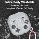 O Ozone Case Compatible with Samsung Galaxy Buds FE/Galaxy Buds 2 Pro/Galaxy Buds 2/ Galaxy Buds Pro/Galaxy Buds Live Case, 3D Game Console Design Silicone Protective Cover with Keychain- Grey