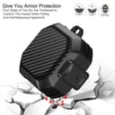 O Ozone Case Compatible with Samsung Galaxy Buds FE/Galaxy Buds 2 Pro/Galaxy Buds 2/Galaxy Buds Pro/Galaxy Buds Live Case, Carbon Fiber Texture Silicone Secure Lock Shockproof Hook Cover - Red