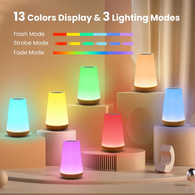 مصباح غرفة النوم ب 13 لون أوزون O Ozone Night Light