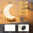 O Ozone Moon Table Lamp, LED Creative Crystal Lamp , Night Light Dimming Bedside Light with USB Charging, 3 colors Touch Bedside Night Light for Kids, for Girls Room, Bedroom and Ramadan Decorations