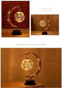 زينة رمضان المضيئة للطاولة أوزون O Ozone LED Moon Eid Mubarak Night Light