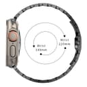 سير ساعة ابل تيتانيوم متوافق مع ابل ووتش الترا 2 أسود او اوزون O Ozone Titanium Metal Watch Band Strap Compatible with Apple Watch Ultra 2 Band