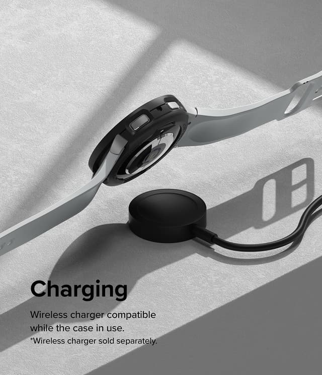 Ringke Air Sports Compatible with Samsung Galaxy Watch 6 40mm Case, Thin Soft Flexible Rugged TPU Raised Bezel Frame Protective Button Cover for Galaxy Watch6 40mm- Black - 696720