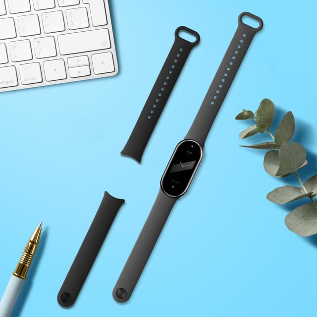 سوار ساعة شاومي باند 8 حزمة 3 في 1 سيلكون اوزون O Ozone Silicone Strap Compatible with Xiaomi Mi Band 8