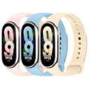 سوار ساعة شاومي باند 8 حزمة 3 في 1 سيلكون اوزون O Ozone Silicone Strap Compatible with Xiaomi Mi Band 8