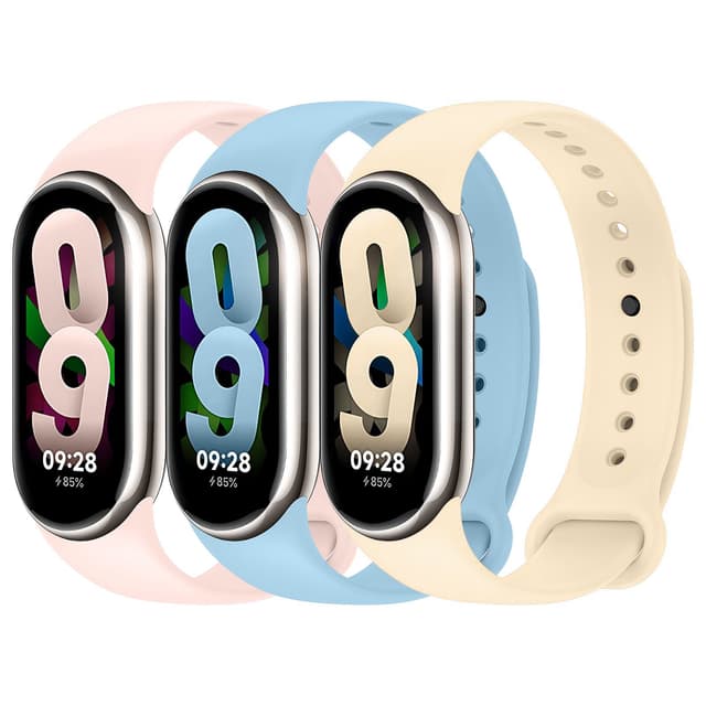 سوار ساعة شاومي باند 8 حزمة 3 في 1 سيلكون اوزون O Ozone Silicone Strap Compatible with Xiaomi Mi Band 8