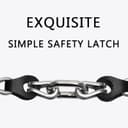 O Ozone Bands Compatible with Xiaomi Smart Band 8 Strap, Stainless Steel Leather Ring Chain Belt Mi band 8 Straps Breathable Belt Elegant Replacement Watch Band for Women - Silver