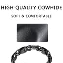 O Ozone Bands Compatible with Xiaomi Smart Band 8 Strap, Stainless Steel Leather Ring Chain Belt Mi band 8 Straps Breathable Belt Elegant Replacement Watch Band for Women - Silver