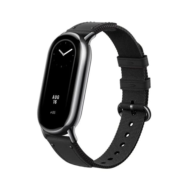 سوار ساعة شاومي مي باند 8 جلد ونايلون أسود او اوزون O Ozone Straps Compatible with Xiaomi Mi Band 8