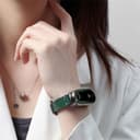 O Ozone Leather Straps Compatible with Xiaomi Mi Band 8 / Xiaomi Smart Band 8, Leather Replacement Strap Watch Wrist Band Smart Bracelet Accessories for Women Men - White - 695862