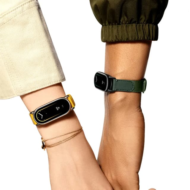 O Ozone Leather Straps Compatible with Xiaomi Mi Band 8 / Xiaomi Smart Band 8, Leather Replacement Strap Watch Wrist Band Smart Bracelet Accessories for Women Men - White - 695864