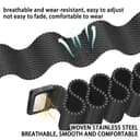 O Ozone Milanese Loop Strap for Xiaomi Mi Smart Band 8 Pro - Stainless Steel Magnetic Adjustable Mesh Metal Watch Bands, Smart Replacement Wristbands for Men and Women- Silver