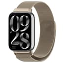O Ozone Milanese Stainless Steel Band Compatible with Redmi Watch 4, Metal Mesh Magnetic loop with Metal Protector Case Replacement Strap Wristband for Women Men - Classic Gold