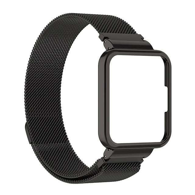 سوار ساعة شاومي 2 لايت / ريدمي 2 لايت ستانلس إستيل أوزون أسود O Ozone Milanese Stainless Steel Band Compatible with Redmi Watch 2 Lite /Xiaomi Mi Watch 2 Lite