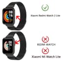 سوار ساعة شاومي 2 لايت / ريدمي 2 لايت ستانلس إستيل أوزون أسود O Ozone Milanese Stainless Steel Band Compatible with Redmi Watch 2 Lite /Xiaomi Mi Watch 2 Lite
