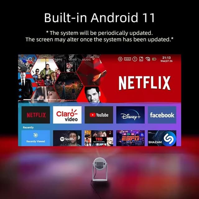 بروجكتر ذكي للجوال 150 بوصة 1080 بكسل Mini Portable Projector A004