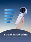 مروحة صغيرة يدوية قابلة للطي 3600 مللي أمبير 5 سرعات Mini Handheld Portable Fan