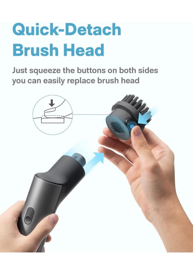 فرشاة تنظيف كهربائية دوارة هوتو للمطبخ والأرضيات 4000 مللي أمبير Hoto Electric Spin Scrubber