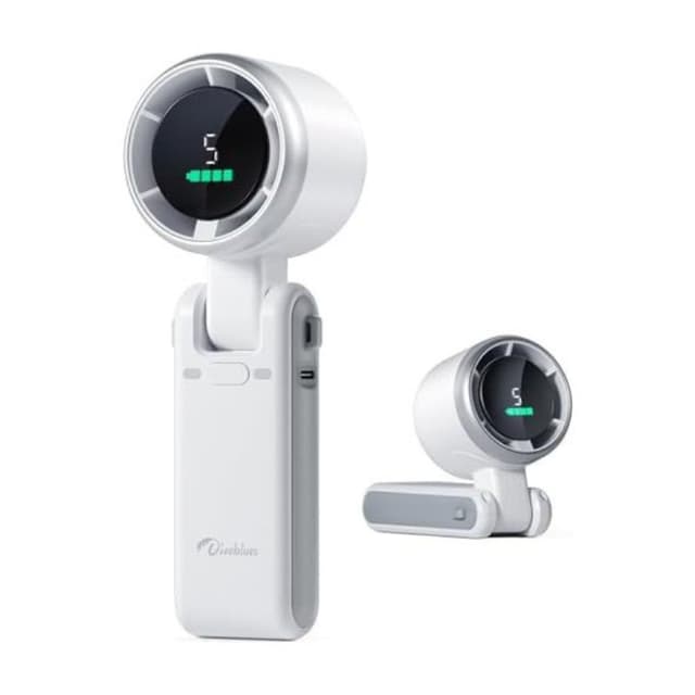 مروحة صغيرة يدوية قابلة للطي 3600 مللي أمبير 5 سرعات Mini Handheld Portable Fan