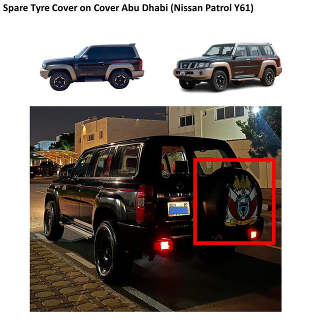 Spare Tyre Cover on Cover Abu Dhabi (Nissan Patrol Y61) - SW1hZ2U6MzE2MzI2NQ==