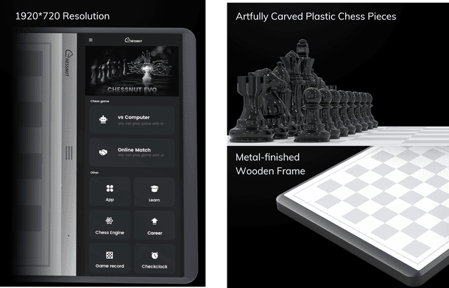 طاولة شطرنج ذكية تعمل بالذكاء الاصطناعي مع شاشة 12.3 بوصة Chessnut Evo - The Future of Ultra Smart AI Chessboard - SW1hZ2U6MzIxNTQzNA==