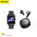 حزمة ساعة ذكية مع سماعات بلوتوث بتحكم لمس وصوت ستيريو اواي Awei HE-1 Combo Smart Watch + Bluetooth Earbuds