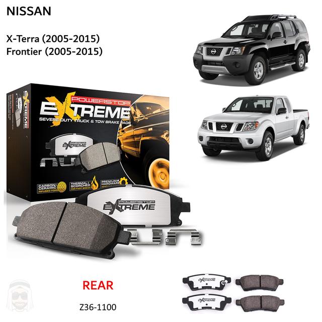 Nissan Xterra Frontier (2005-2015) - Rear Carbon Fiber Ceramic Brake Pads by PowerStop Extreme Z36 - SW1hZ2U6MzIwMzcwNg==