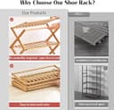 Foldable Wooden Bamboo Shoe Rack