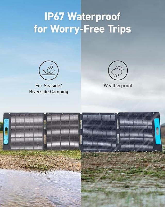 Anker 531 Solar Panel, 200W Foldable Portable Solar Charger - SW1hZ2U6MzIxOTQyOQ==