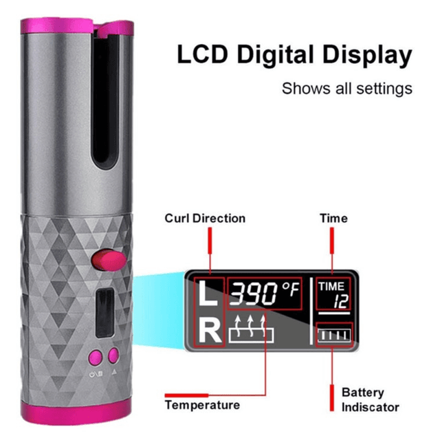 جهاز فير الشعر الكيرلي اللاسلكي دي اس بي 5000 مللي أمبير Dsp Professional Wireless Hair Curler