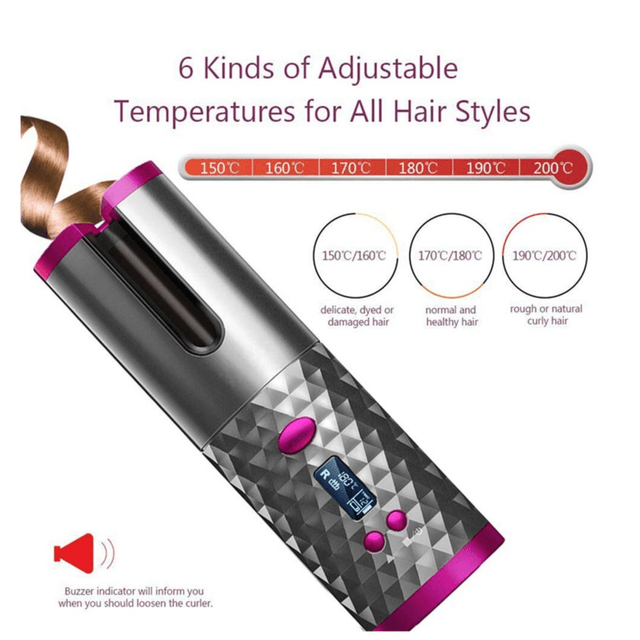 جهاز فير الشعر الكيرلي اللاسلكي دي اس بي 5000 مللي أمبير Dsp Professional Wireless Hair Curler
