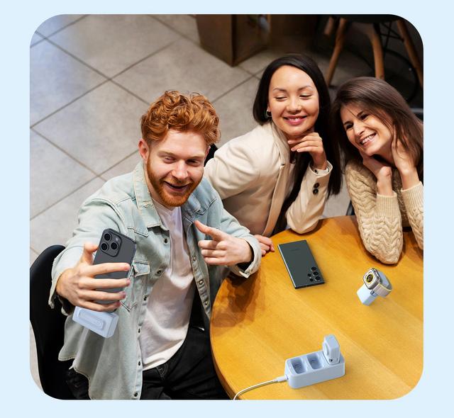 3-in-1 Portable 5000mAh Power Bank with Built-in Stand