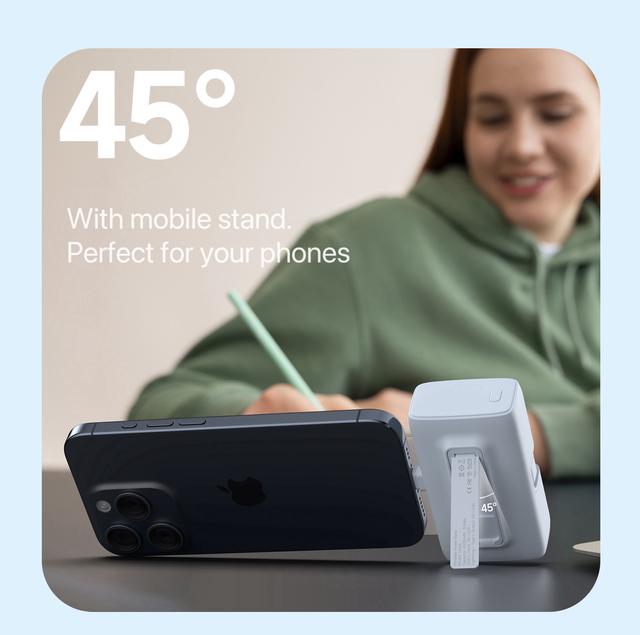 3-in-1 Portable 5000mAh Power Bank with Built-in Stand