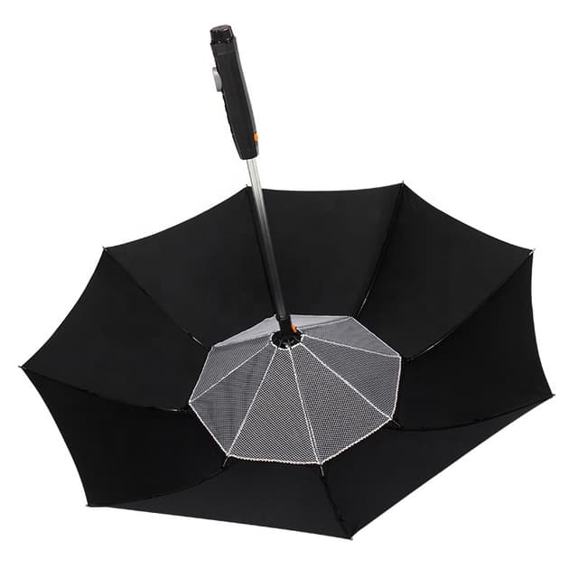 Long Handle Umbrella With Fan And Water Spray