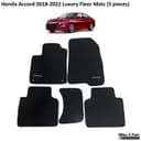 Honda Accord 2018-2022 Luxury Black Floor Mats with Logo (5 pieces) - SW1hZ2U6MzQxOTgyOQ==